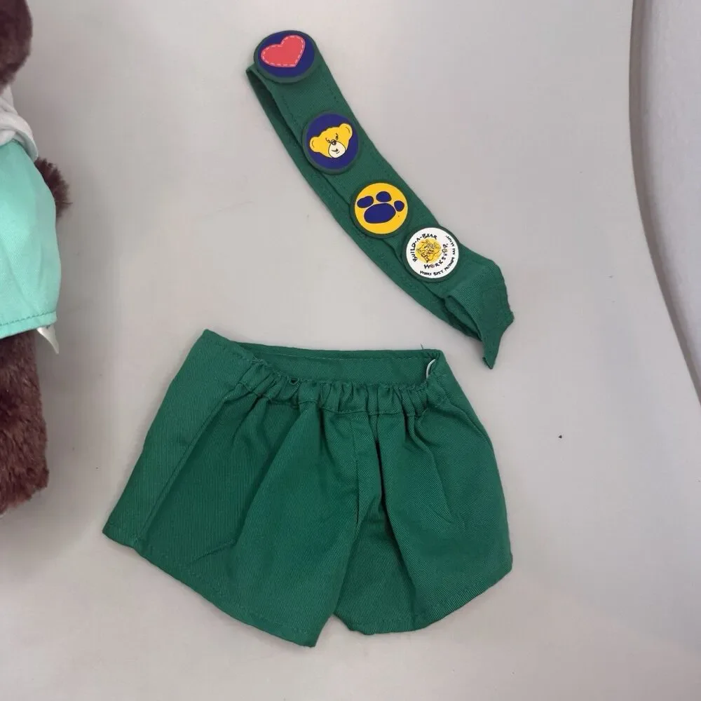 Build A Bear Girl Scout Brownie Thin Mint Sash Skort 2024 Plush EUC